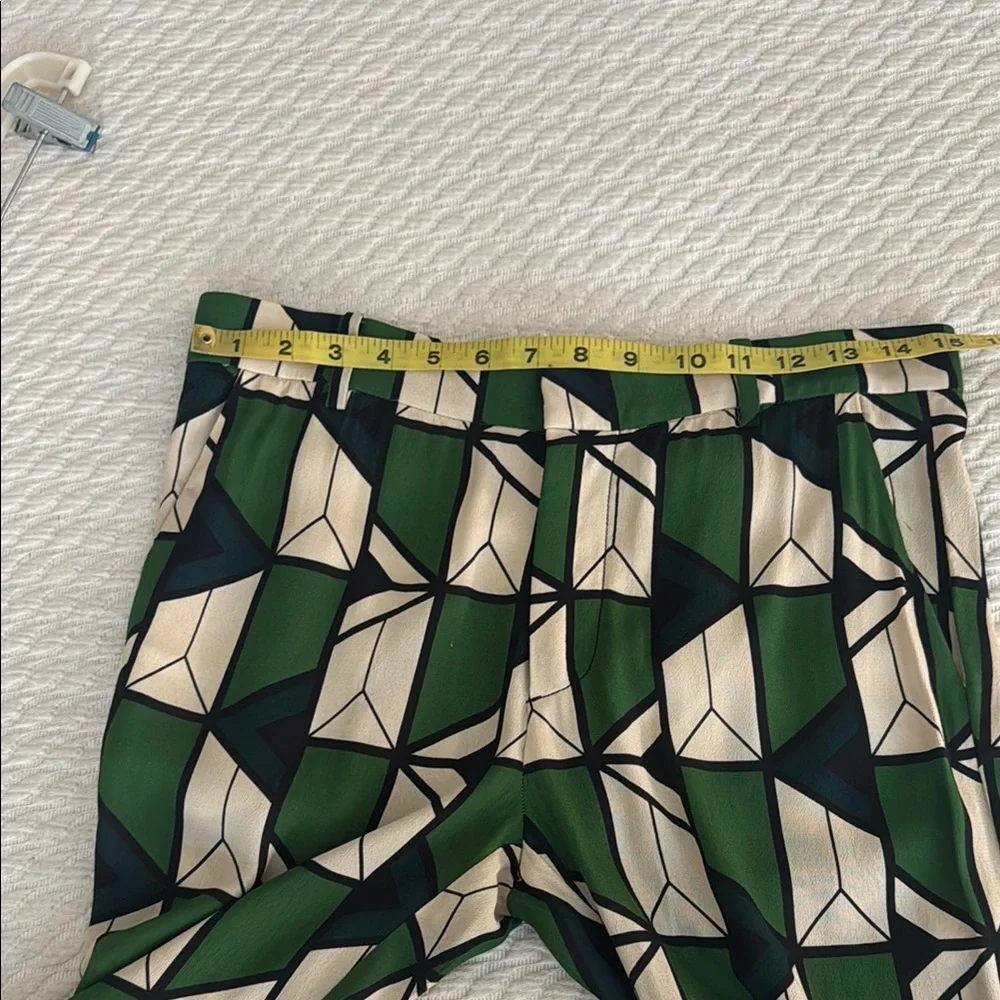Zara Geometric Green and Cream Women's Pants Co-ord Jumpsuit - Picture 9 of 12